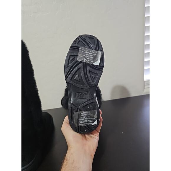 UGG Sunburst Tall Women's Black Suede Sheepskin Shearling Boots size US 5/EU 36 - Picture 5 of 5